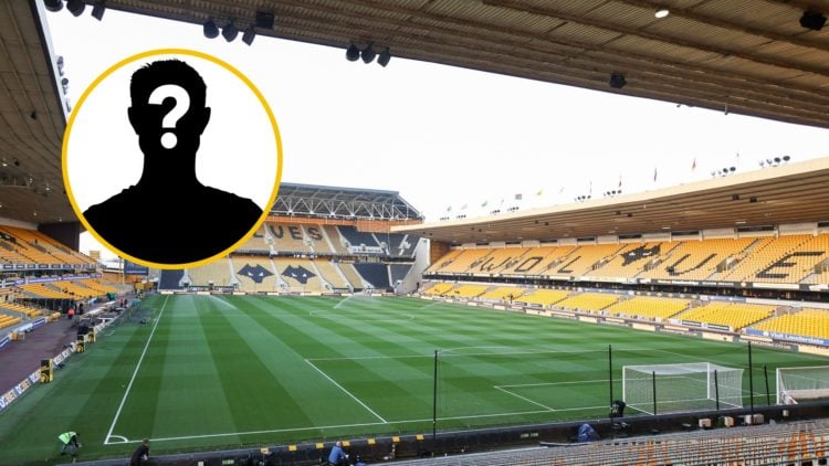 A general view of Molineux (central), mystery player (inset)