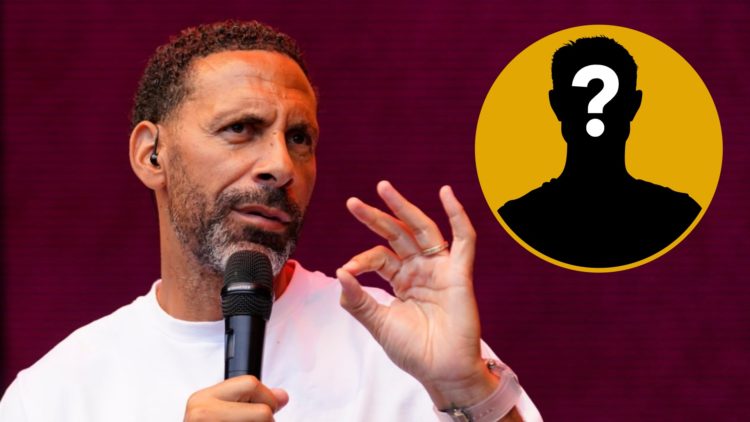 Rio Ferdinand talks on stage at the Champions League festival