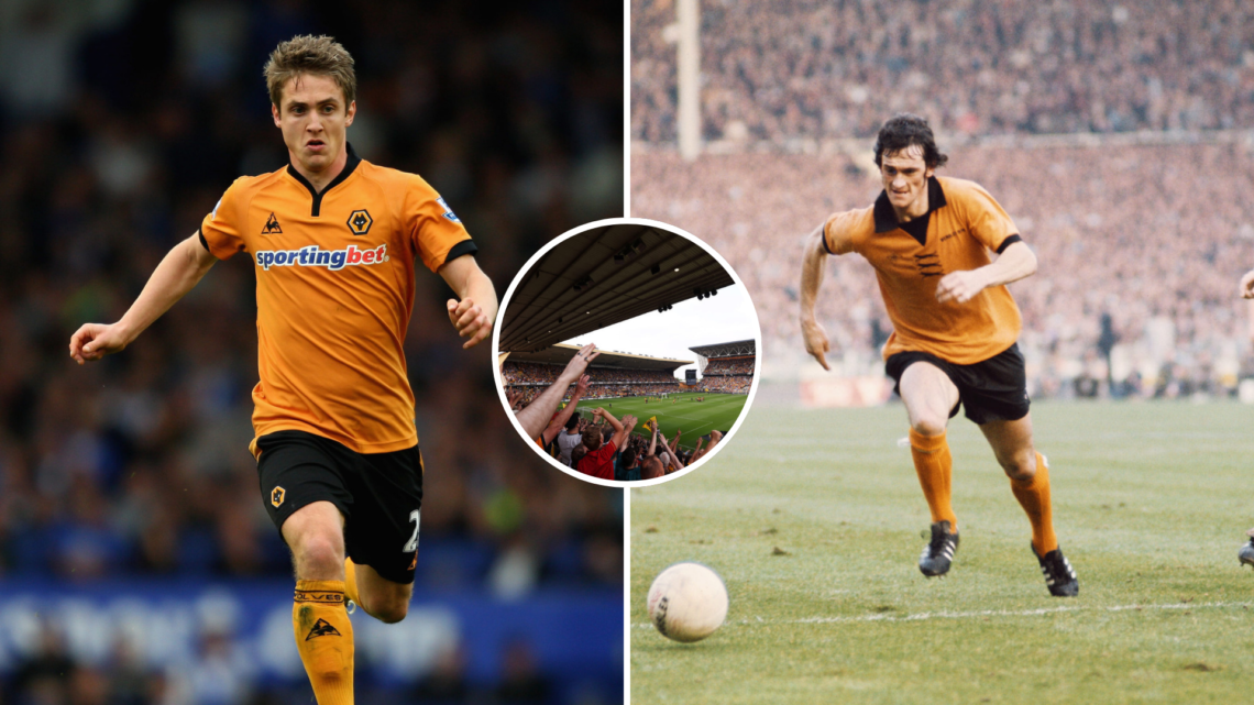 Left, Kevin Doyle of Wolverhampton Wanderers in action during the Barclays Premier League match between Everton and Wolverhampton Wanderers. Right,...