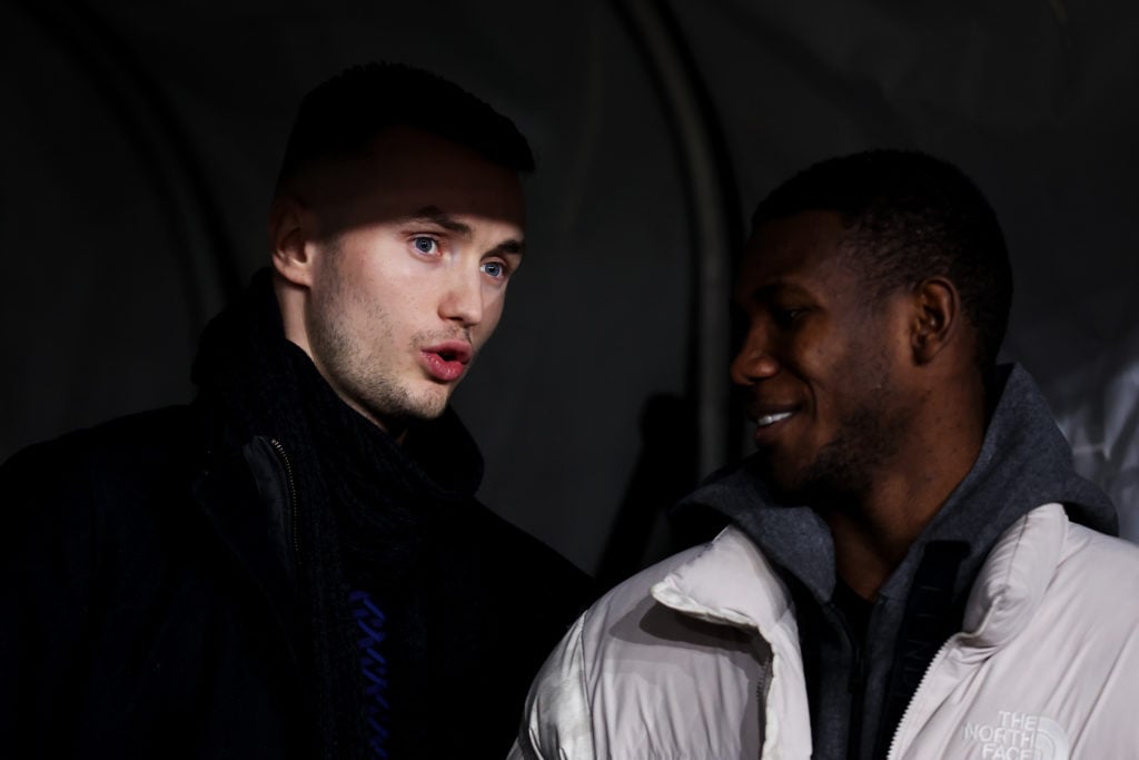 Sasa Kalajdzic and Yerson Mosquera in conversation.