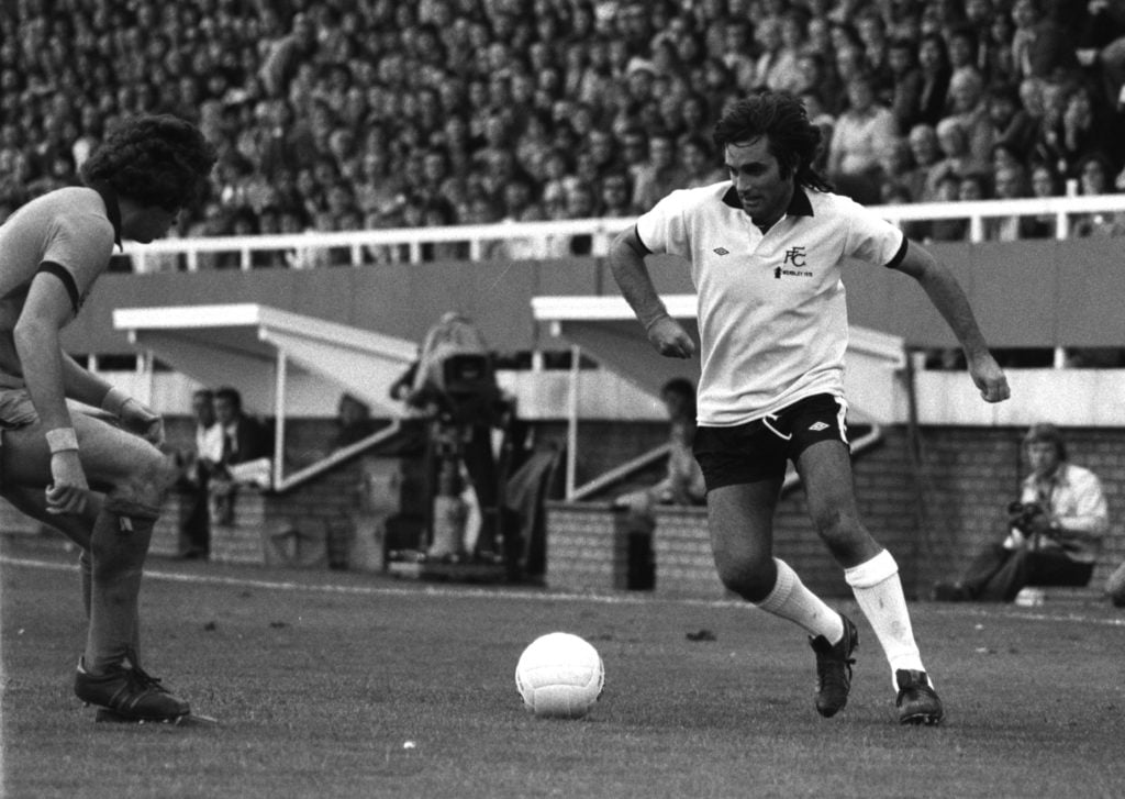 George Best playing for Fulham against Wolves