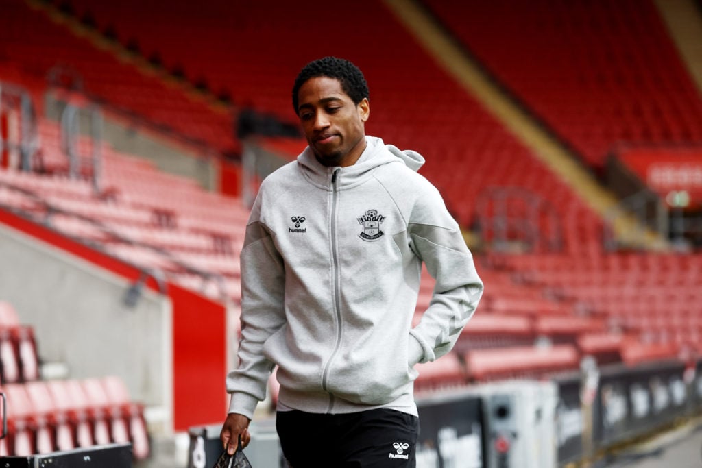 Kyle Walker-Peters arrives at St. Mary's Stadium.