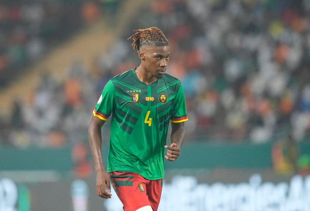 Christopher Wooh playing for Cameroon.