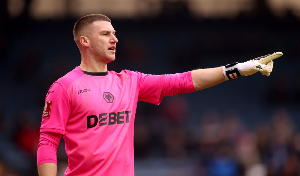Sam Johnstone points while playing for Wolves.