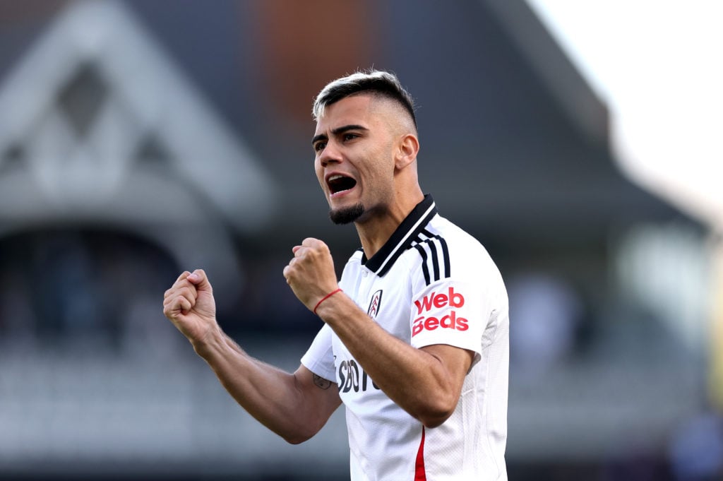 Andreas Pereira celebrates for Fulham.