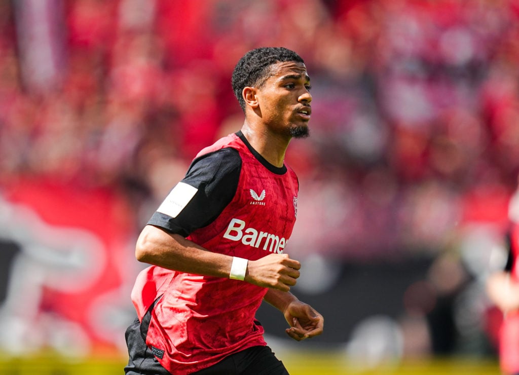 Amine Adli playing for Bayer Leverkusen.