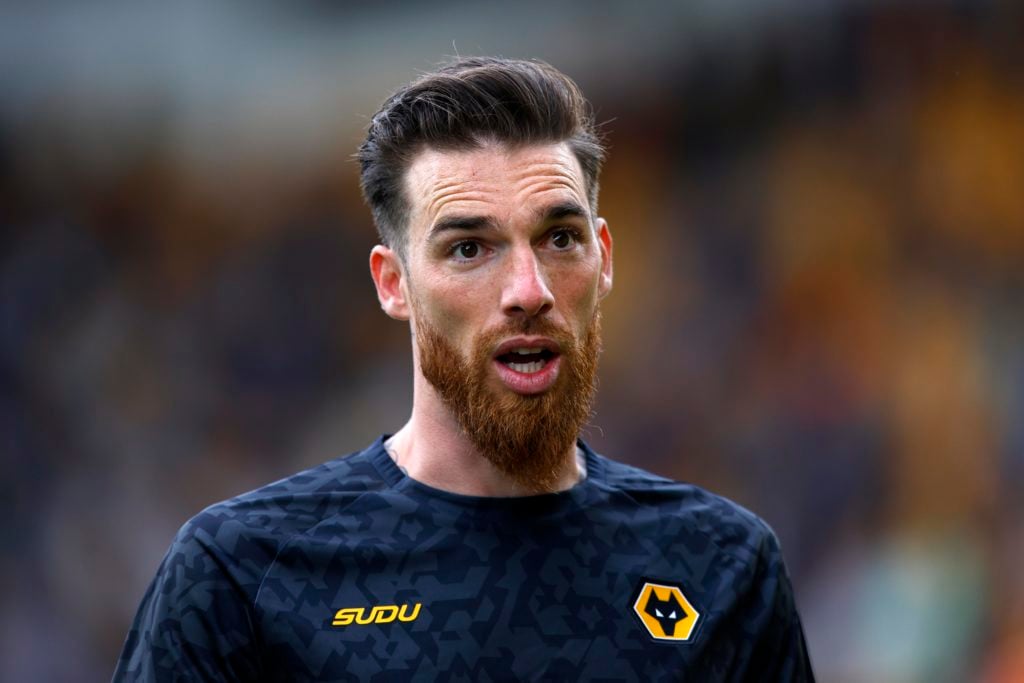Jose Sa warming up for Wolves.