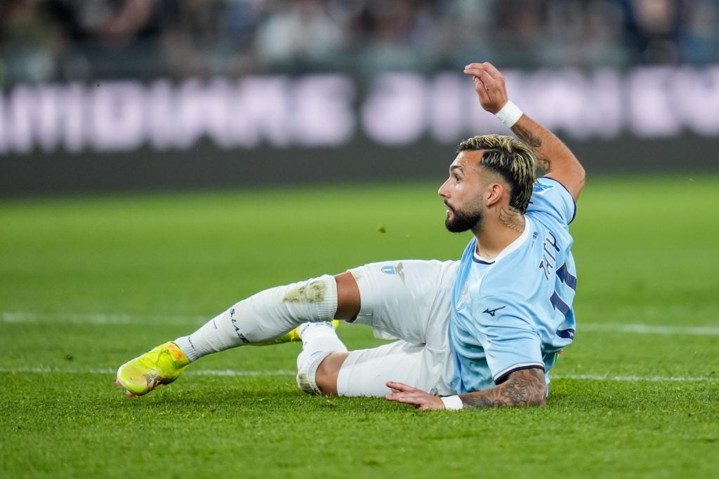 Lazio striker Taty Castellanos tries his luck.