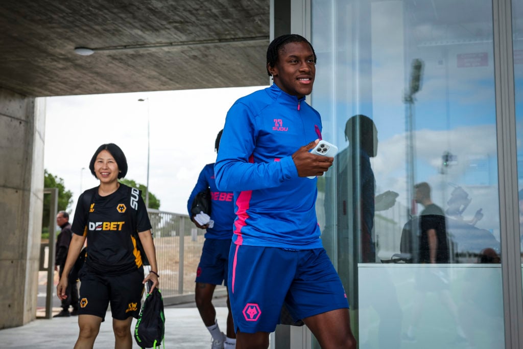Jean-Ricner Bellegarde at Wolves' pre-season training camp in Portugal.