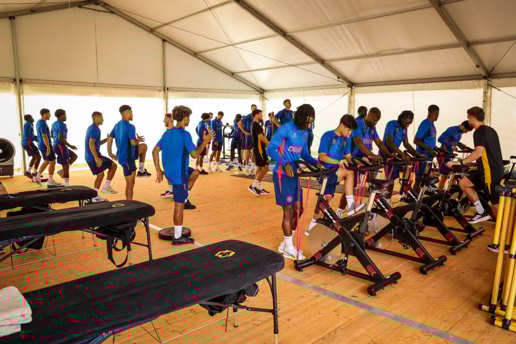 Wolves players in pre-season training.