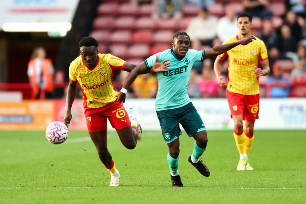 Jean-Ricner Bellegarde playing for Wolves against RC Lens.