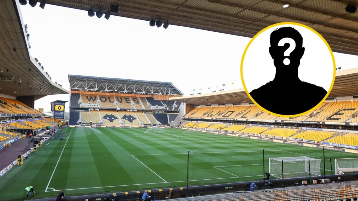 A general view of Molineux (central), mystery player (inset)