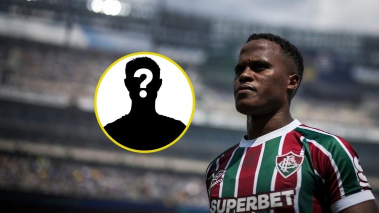 An image of Jhon Arias with a mystery player inset
