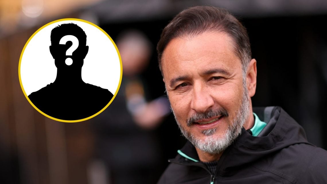 Wolves manager Vitor Pereira smiles (right), mystery player (inset)
