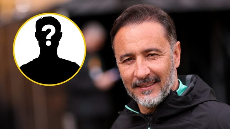 Wolves manager Vitor Pereira smiles (right), mystery player (inset)