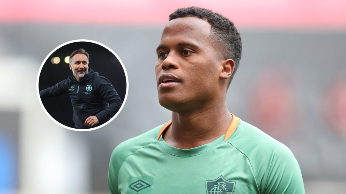 An image of Jhon Arias with an inset of Vitor Pereira