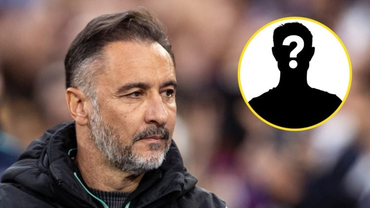 Wolves manager Vitor Pereira looks on (left), mystery player (inset)