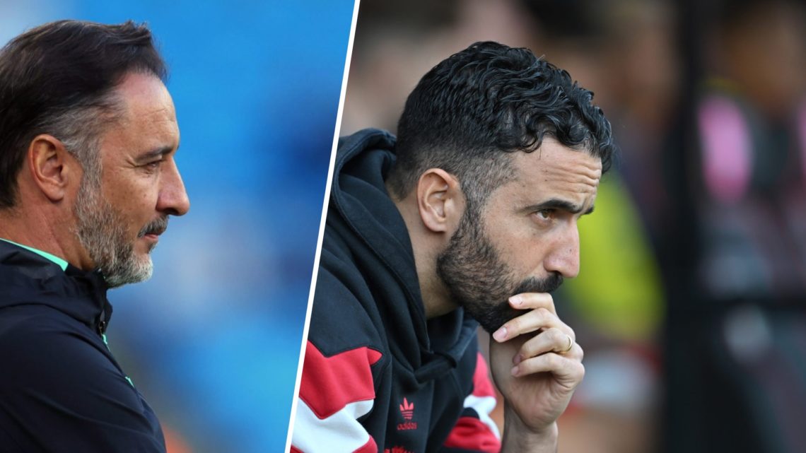 A split image of Vitor Pereira and Ruben Amorim