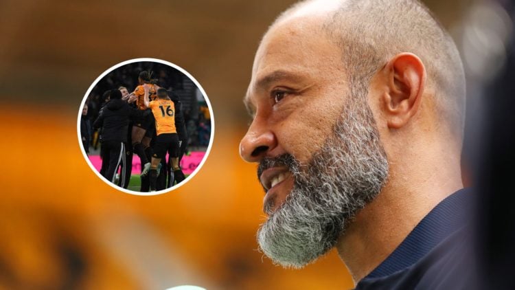 An image of Nuno Espirito Santo with an inset of Adama Traore