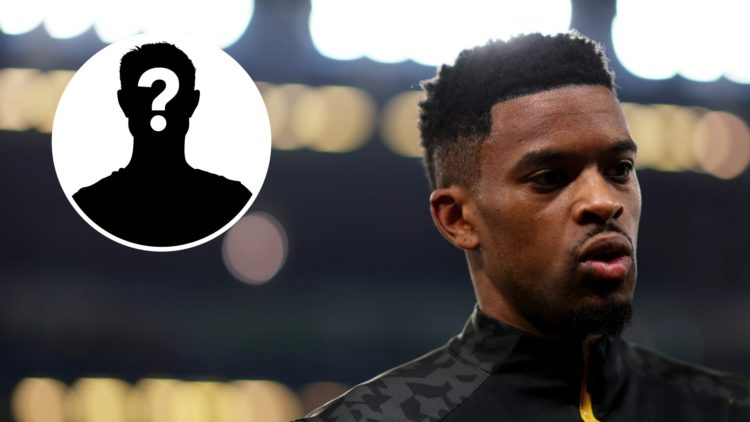 Nelson Semedo ahead of playing for Wolves (right), mystery player (inset)