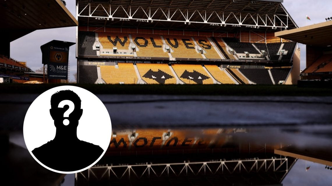 Main: Inside an empty Molineux Stadium before the Premier League match against Bournemouth. Inset: Mystery player.