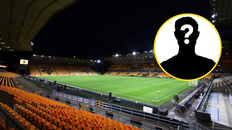 A general view of Molineux (central), mystery player (inset)