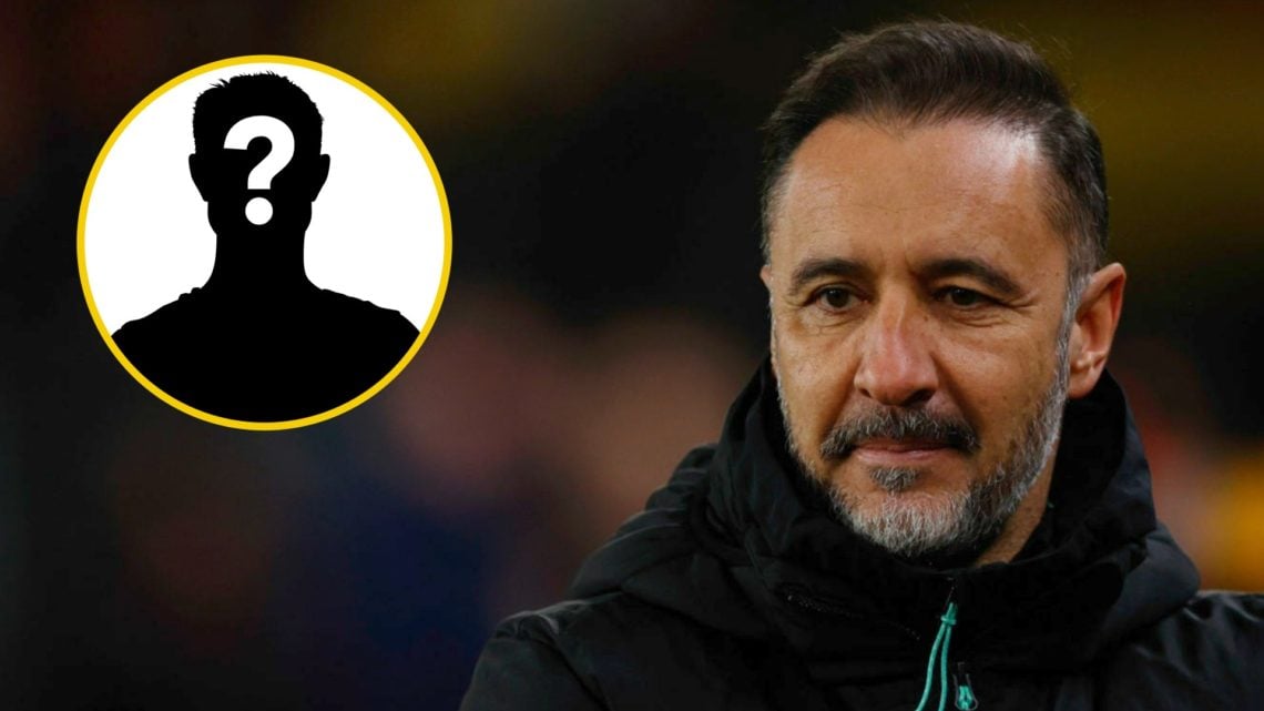 Wolves manager Vitor Pereira watches on (right), mystery player (inset)