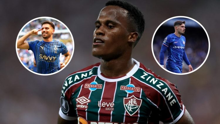 An image of Jhon Arias with insets of Pedro Neto and Ruben Neves
