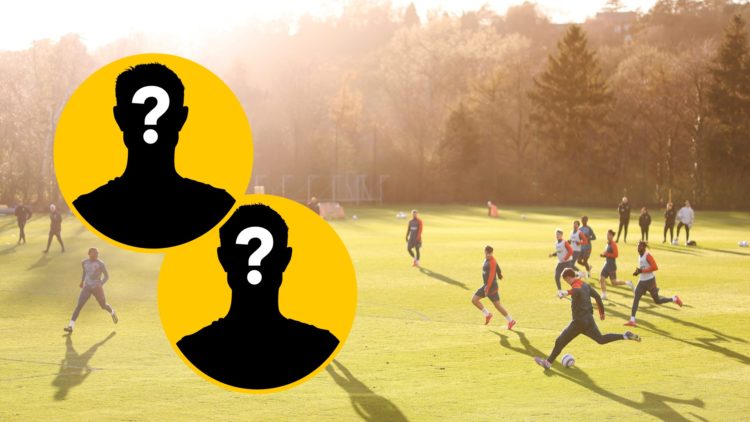 General view during a Wolverhampton Wanderers Training Session at The Sir Jack Hayward Training Ground, inset, mystery icon.