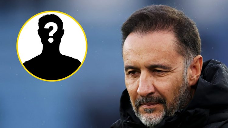 Wolves manager Vitor Pereira looks on (right), mystery player (inset)
