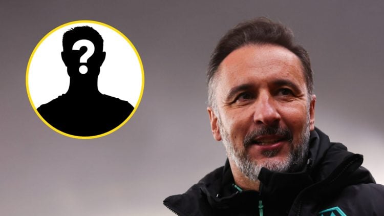 Wolves manager Vitor Pereira looks on (right), mystery player (inset)