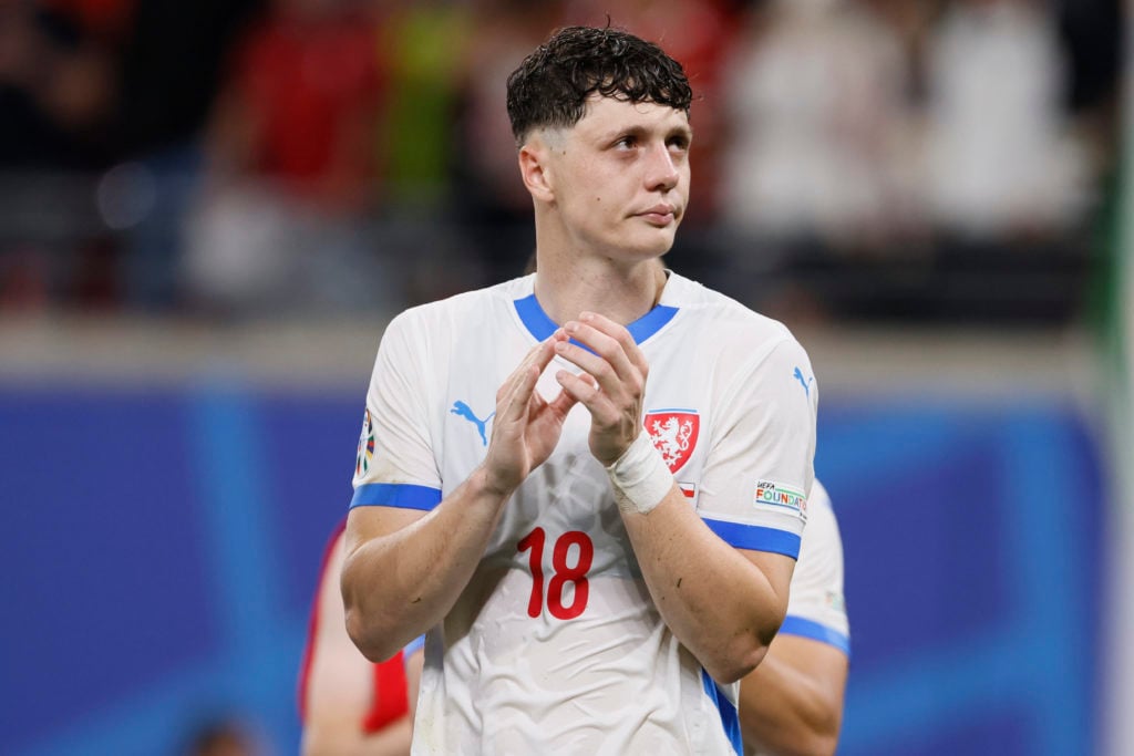 Ladislav Krejci of Czechia applauds the fans after the UEFA EURO 2024 group stage match between Portugal and Czechia