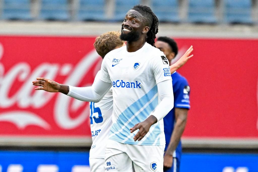 Tolu Arokodare in action for Genk in Belgium league play-off match