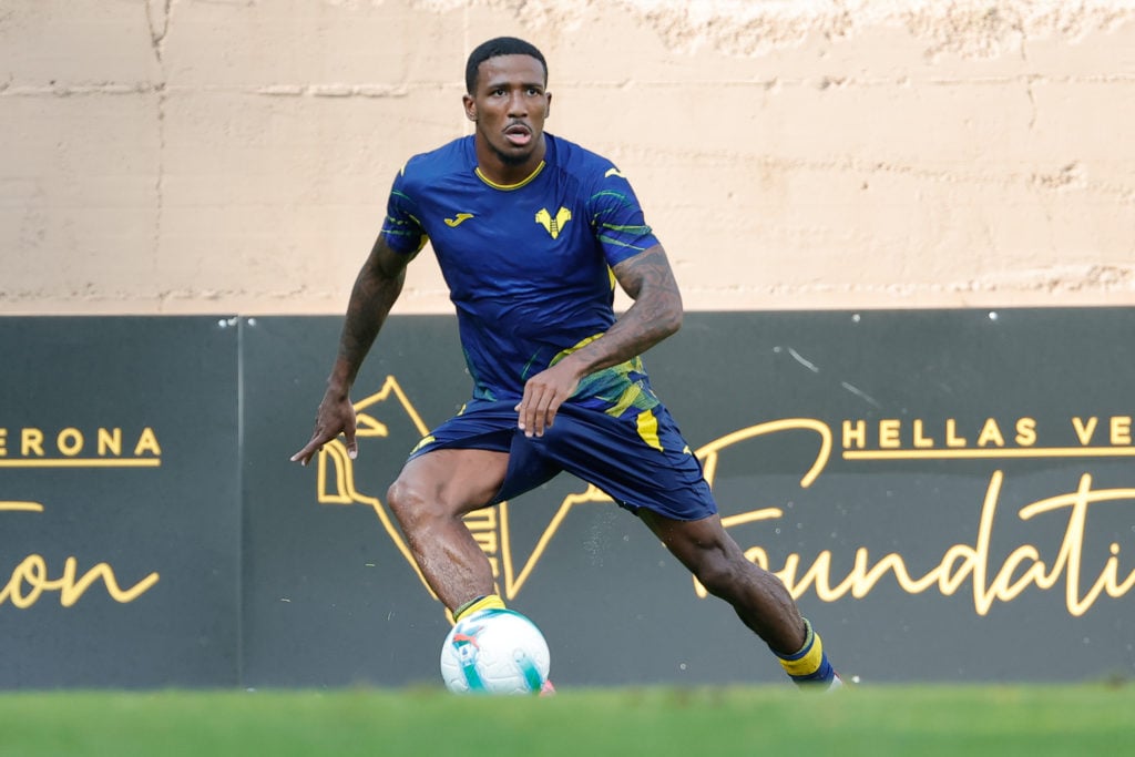 Jackson Tchatchoua of Hellas Verona seen in action during a