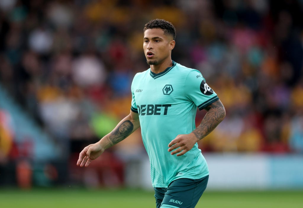 Joao Gomes playing for Wolves in pre-season.