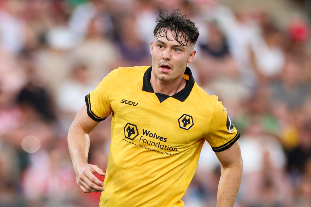 Jorgen Strand Larsen of Wolverhampton Wanderers looks on during the pre-season friendly match between Girona FC and Wolverhampton Wanderers