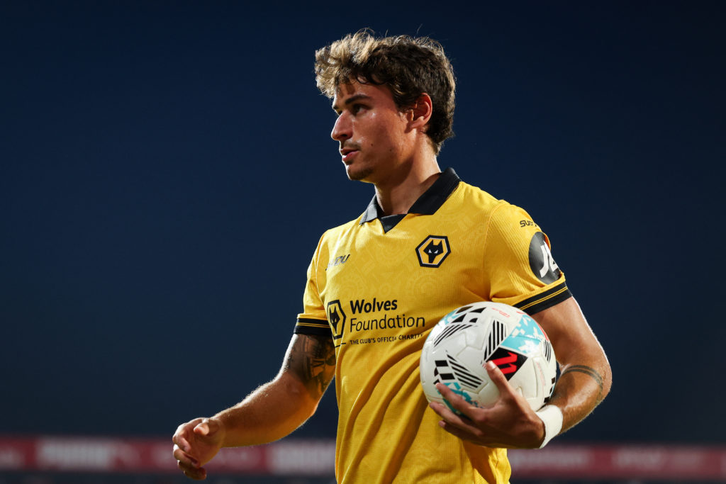 Hugo Bueno playing for Wolves.