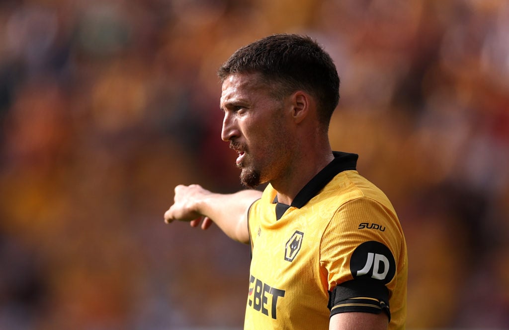 Matt Doherty points the way for Wolves.