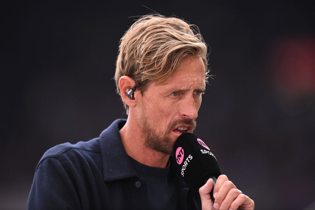 Peter Crouch working as a pundit for TNT Sports