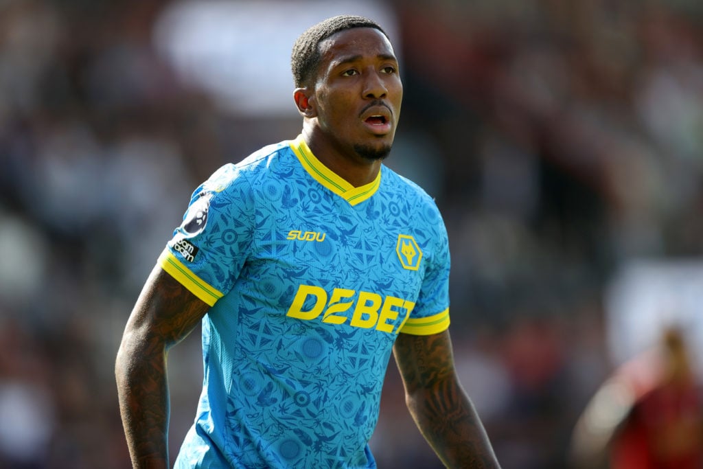 Jackson Tchatchoua of Wolverhampton Wanderer during the Premier League match between Bournemouth and Wolverhampton Wanderers at Vitality Stadium on August 23, 2025 in Bournemouth