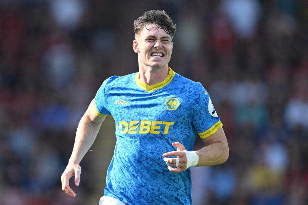 Jorgen Strand Larsen of Wolverhampton Wanderers grimaces during the Premier League match between Bournemouth and Wolverhampton Wanderers