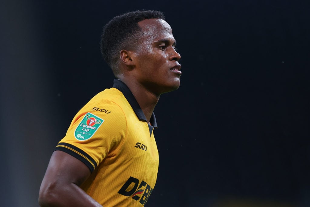 Jhon Arias playing for Wolves.