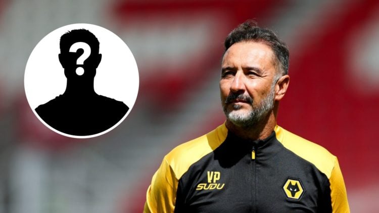 Wolves manager Vitor Pereira looks on (right), mystery player (inset)