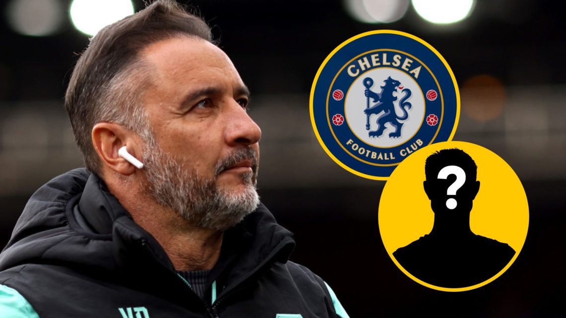 Vitor Pereira prior to the Premier League match between Crystal Palace and Wolverhampton Wanderers, inset, The Chelsea FC badge during an Adobe Wom...