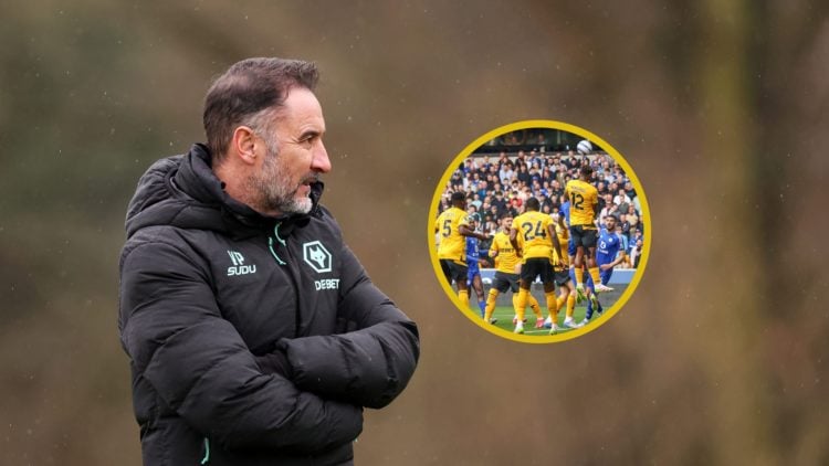An image of Vitor Pereira with an inset of Emmanuel Agbadou