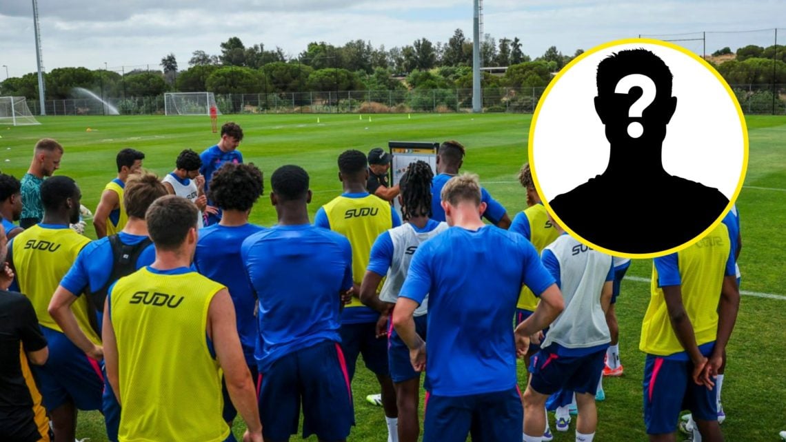 Wolves players take instructions from Vitor Pereira (central), mystery player (inset)