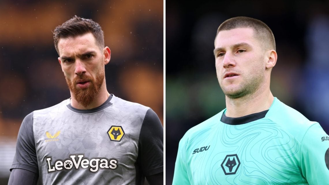 Jose Sa (left) and Sam Johnstone (right) both kitted out to play for Wolves in goal.