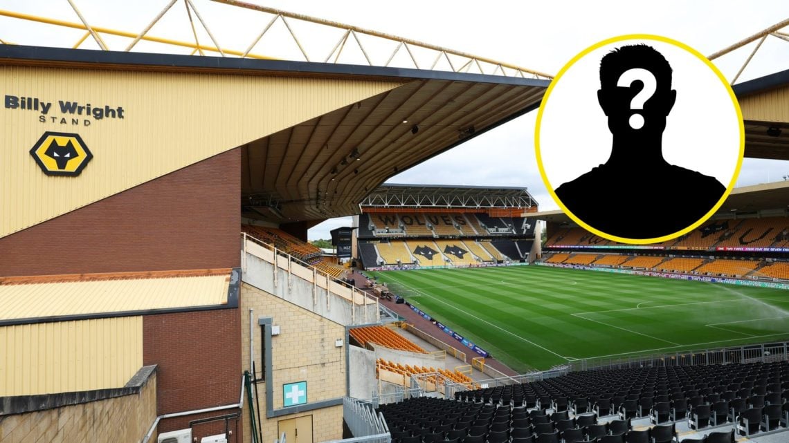 A general view of Molineux (central), mystery player (inset)
