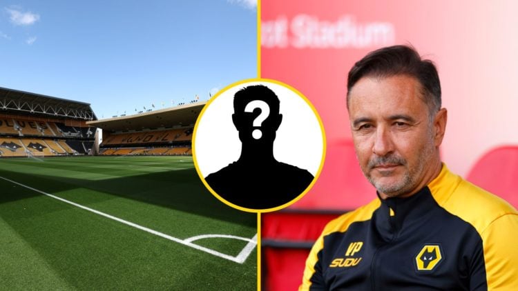Wolves manager Vitor Pereira looks on (right), a general view of Molineux (left), mystery player (inset)