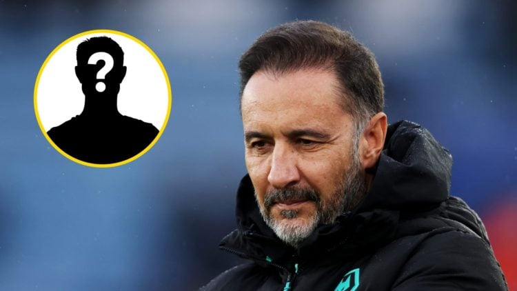 Vitor Pereira looks on while managing Wolves (central), mystery player (inset)